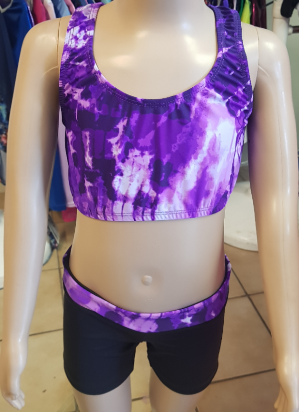 Tie Dye Purple Crop Set – Gymsports Wa