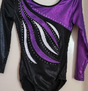 Metallic Black with Purple and Silver Long Sleeve