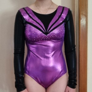 Metallic Purple with Black Long Sleeve