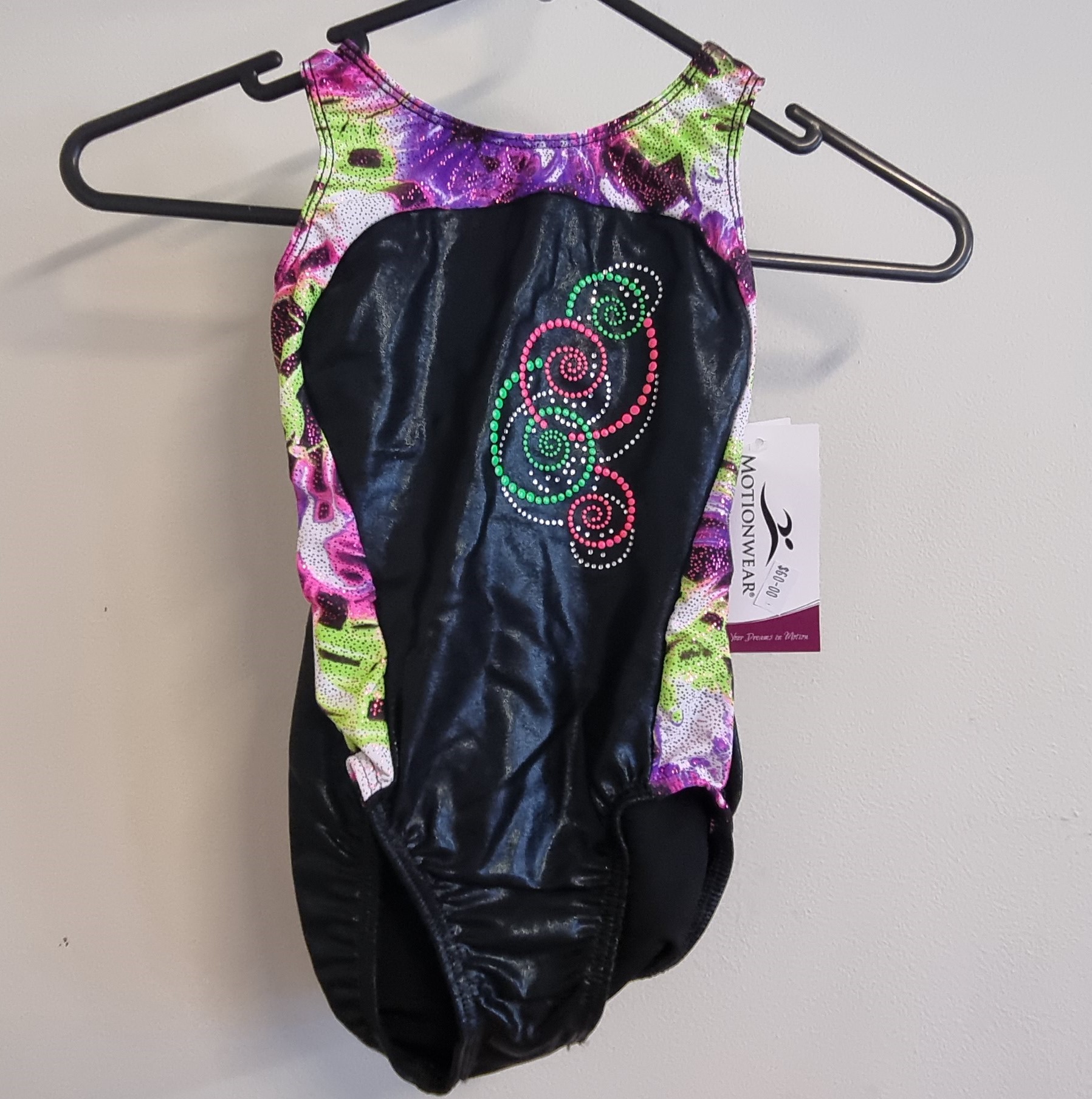 Shiny Lazer Lights Panel Motionwear Leotard | Gymsports WA