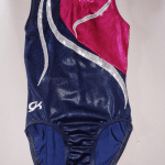 Red/Navy Silver Spiral GK Leotard