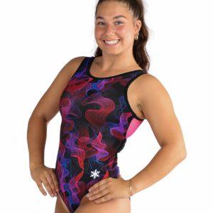 Twist and Shout Pink/Purple/Black Leotard