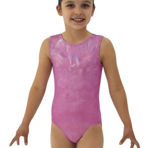 Rose Pink Foil Mondor Leotard
