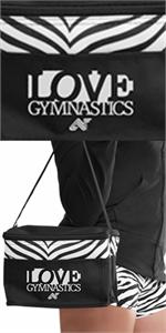 Lunch Bag Alpha Insulated Zipped Bag. Black and White With Large Carry Strap 15cmx14cmx21cm