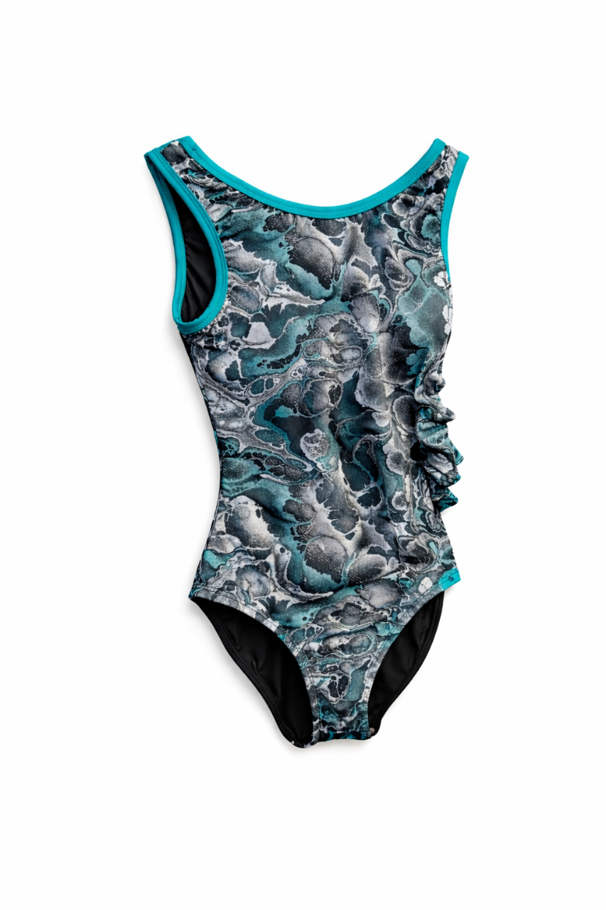Abstract Leotard Snowflake